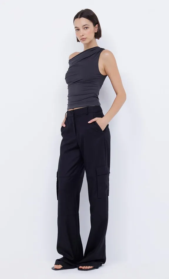 Women SERENE TOP 8211 CHARCOAL Bec Bridge Cropped