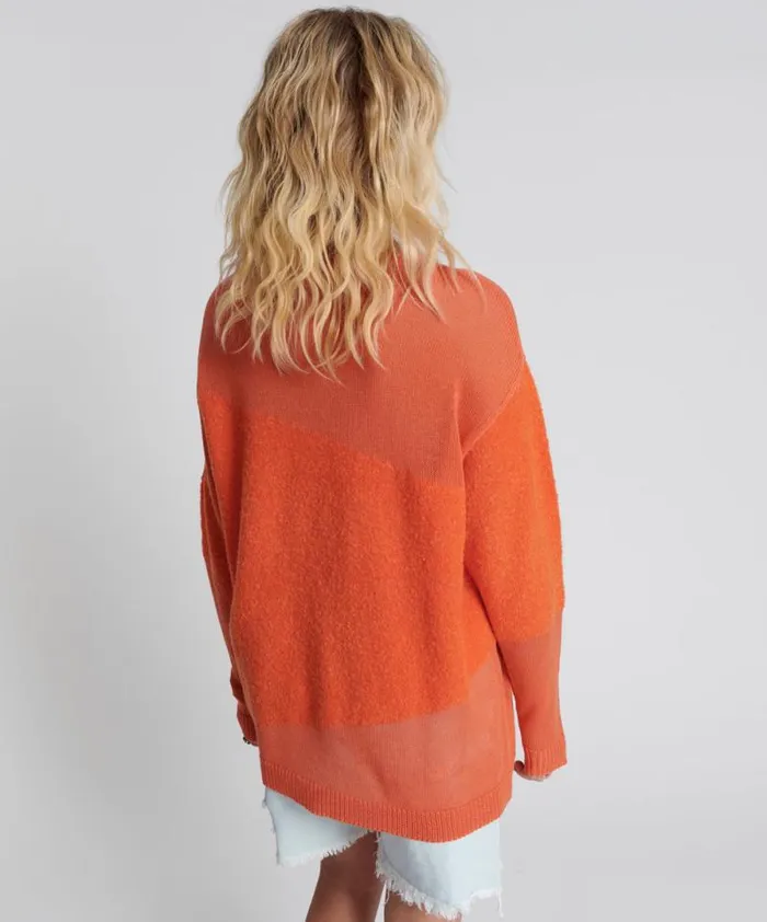 Women SHATTERED CREW KNIT SWEATER ORANGE One Teaspoon Knitwear Women SHATTERED CREW KNIT SWEATER ORANGE One Teaspoon Knitwear