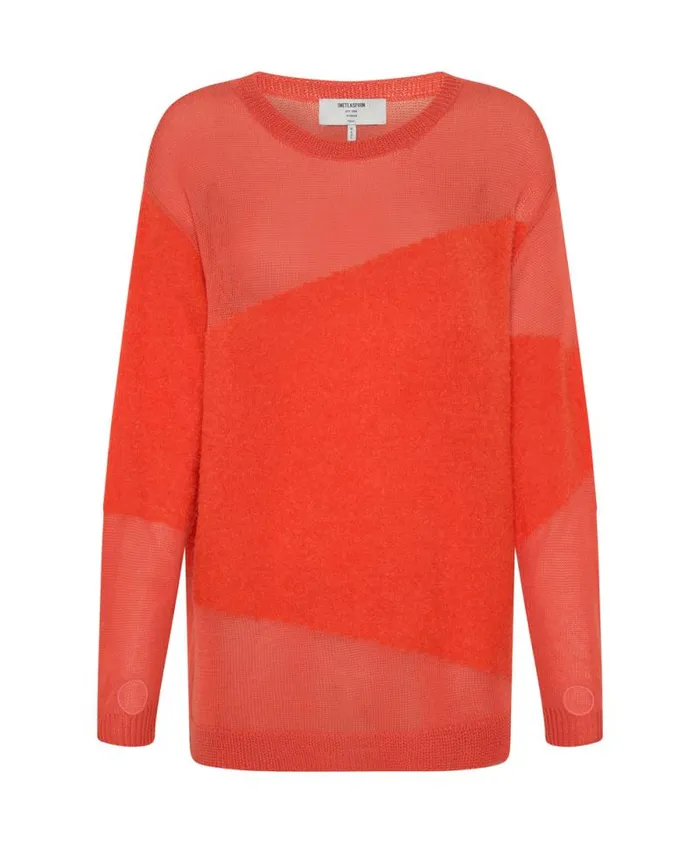 Women SHATTERED CREW KNIT SWEATER ORANGE One Teaspoon Knitwear Women SHATTERED CREW KNIT SWEATER ORANGE One Teaspoon Knitwear