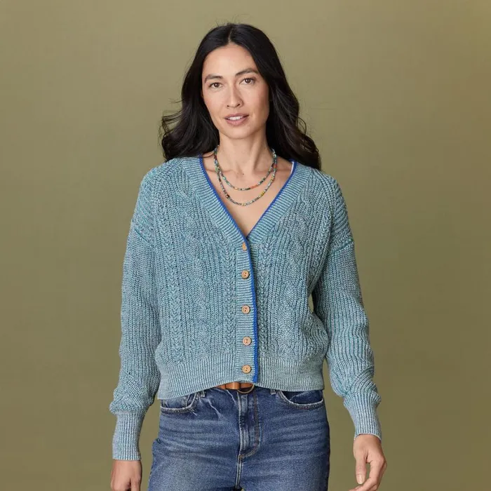 Women Shelly Ann Cardigan Petite Sky Blue Sundance Catalog Sweaters