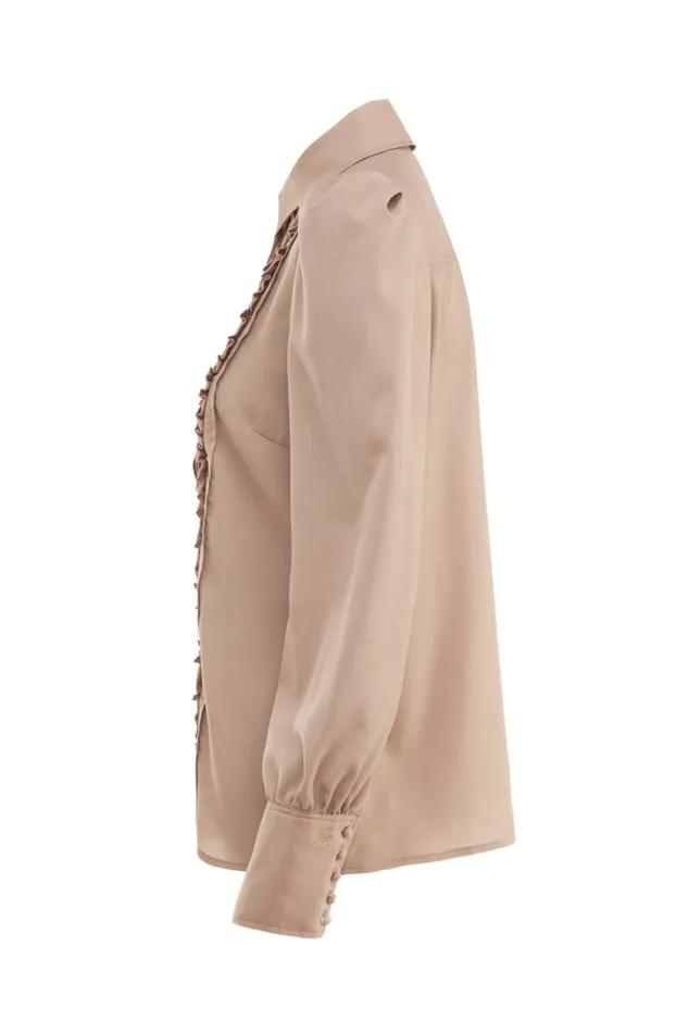 Women Shirts and Blouses Holland Cooper Clarissa Shirt Caramel Women Shirts and Blouses Holland Cooper Clarissa Shirt Caramel