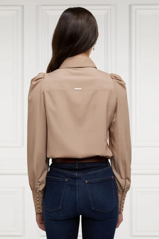 Women Shirts and Blouses Holland Cooper Clarissa Shirt Caramel Women Shirts and Blouses Holland Cooper Clarissa Shirt Caramel