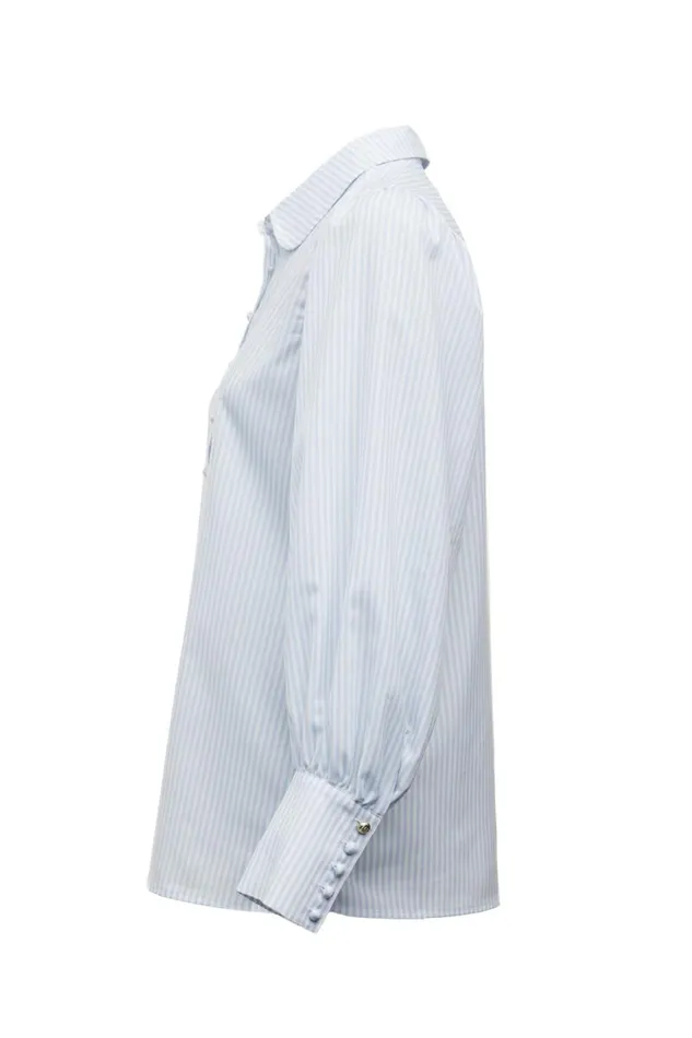 Women Shirts and Blouses Holland Cooper Isla Shirt Sky Stripe Women Shirts and Blouses Holland Cooper Isla Shirt Sky Stripe