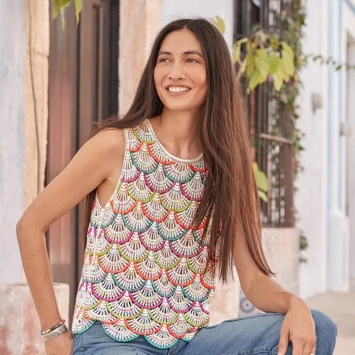 Women Shoshana Sweater Shell Multi Sundance Catalog Sweaters