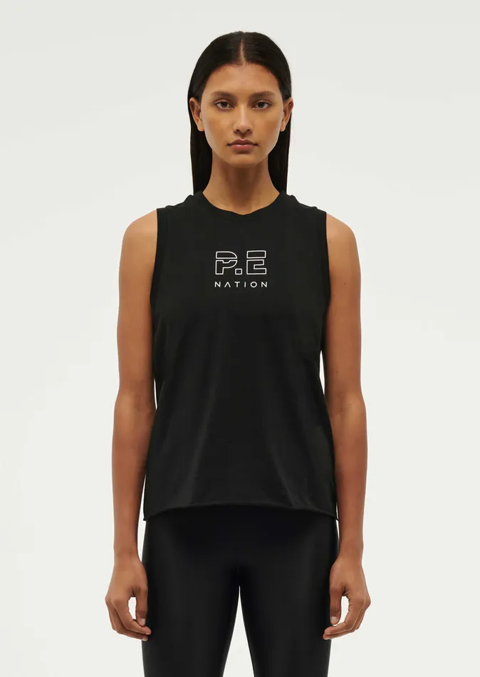 Women SHUFFLE TANK IN BLACK Tanks PE Nation