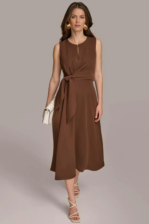 Women SIDE TIE MIDI DRESS Canyon Donna Karan New York Dresses And Jumpsuits