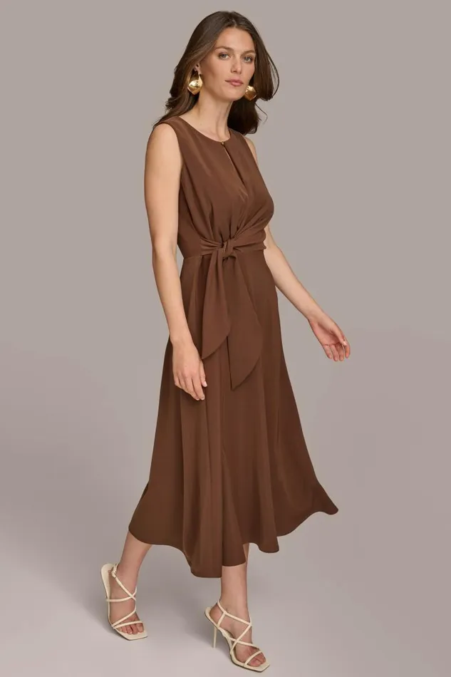 Women SIDE TIE MIDI DRESS Canyon Donna Karan New York Dresses And Jumpsuits
