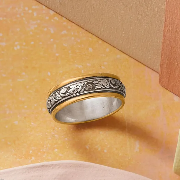 Women Silver And Gold Twining Vine Ring Sundance Catalog Rings