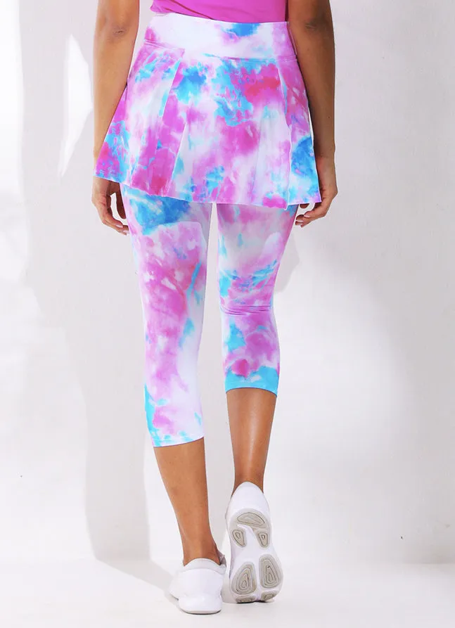 Women Skirted Capri Hipster Dona Jo Skirted Leggings and Capris