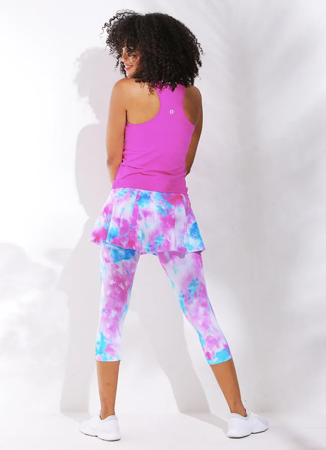 Women Skirted Capri Hipster Dona Jo Skirted Leggings and Capris