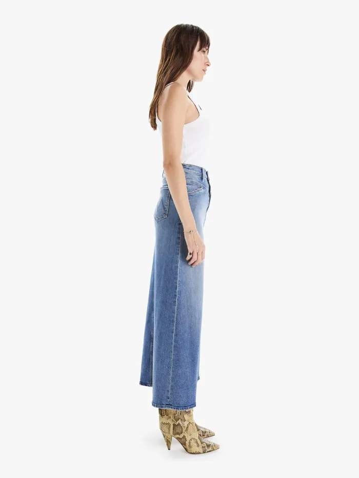 Women Skirts Mother Denim The Yoke Front Circle Maxi Skirt Medium Blue