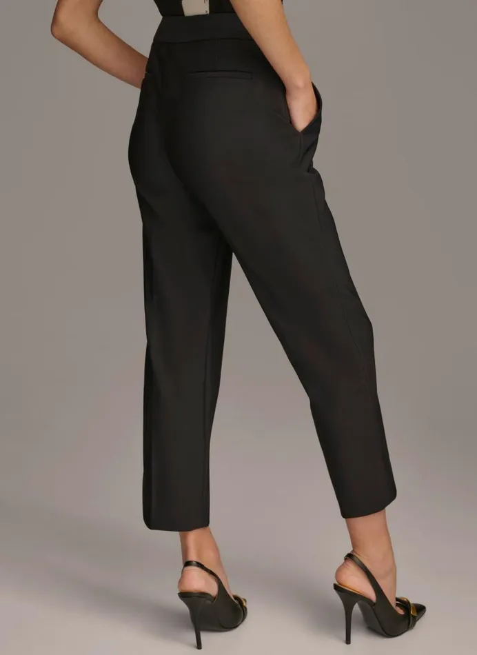 Women SLIM LEG ANKLE LENGTH PANT Black Donna Karan New York Pants Women SLIM LEG ANKLE LENGTH PANT Black Donna Karan New York Pants