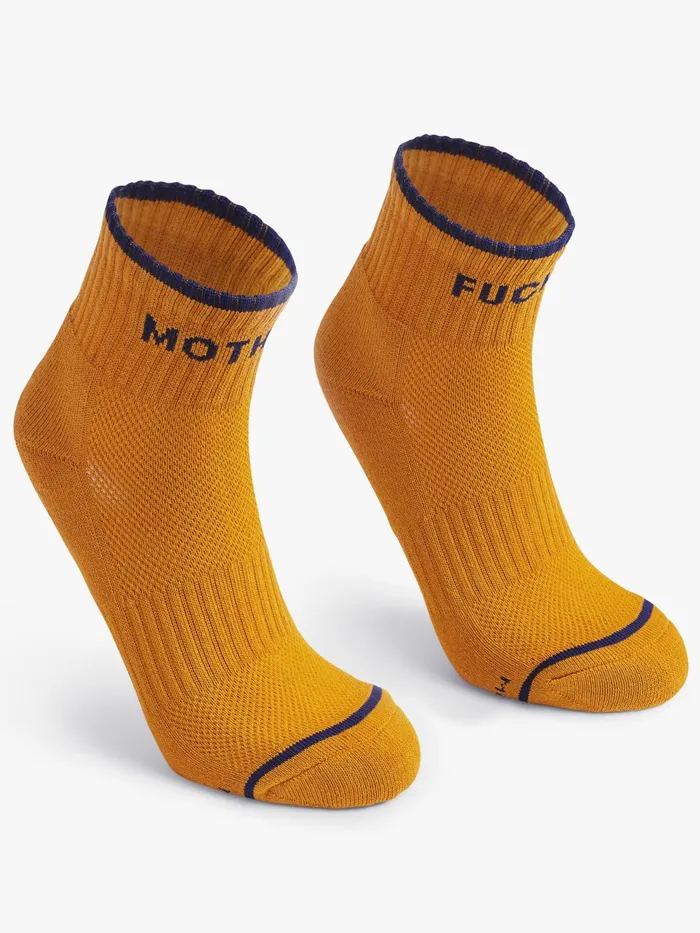 Women SocksLaces Mother Denim Baby Steps Ankle Yellow