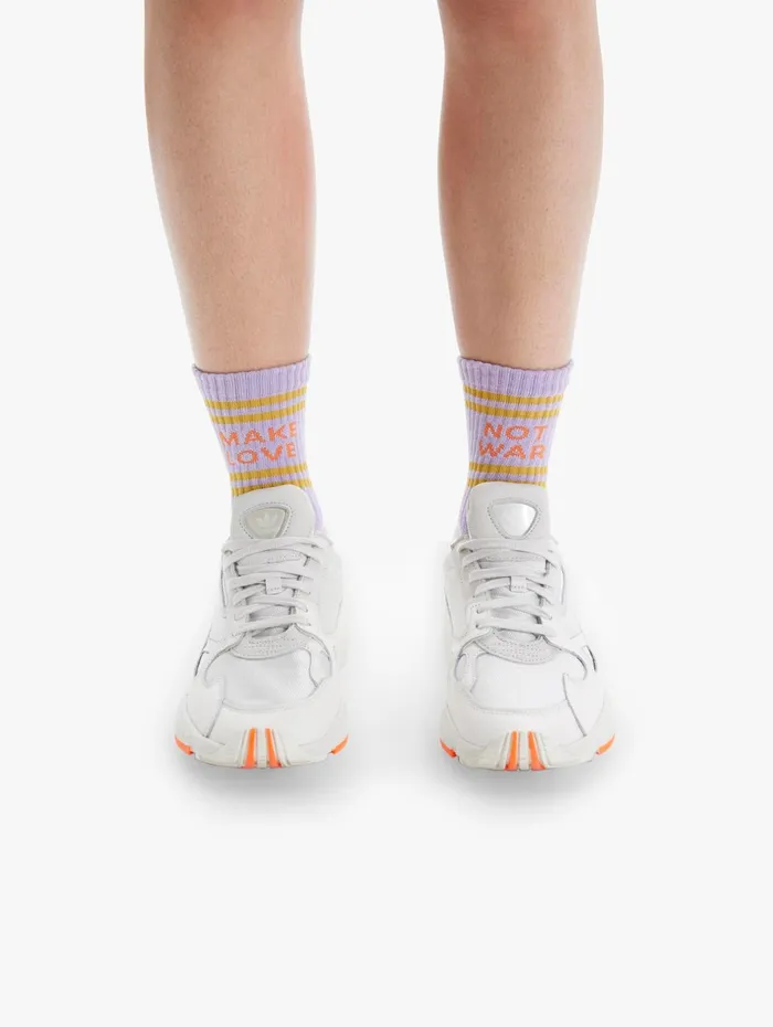 Women SocksLaces Mother Denim Baby Steps Lightpastel Purple