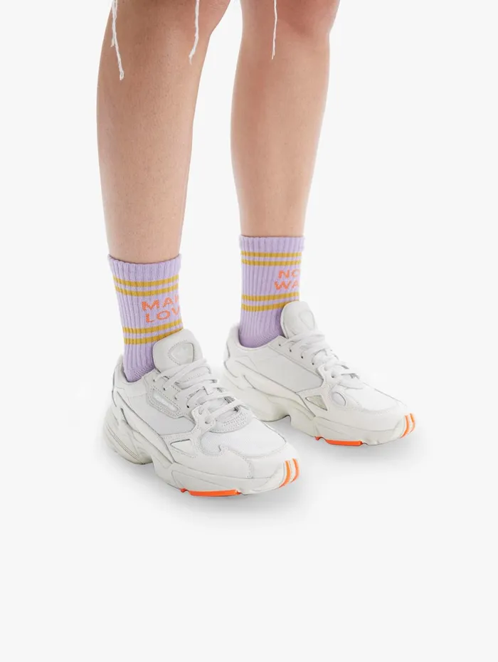 Women SocksLaces Mother Denim Baby Steps Lightpastel Purple