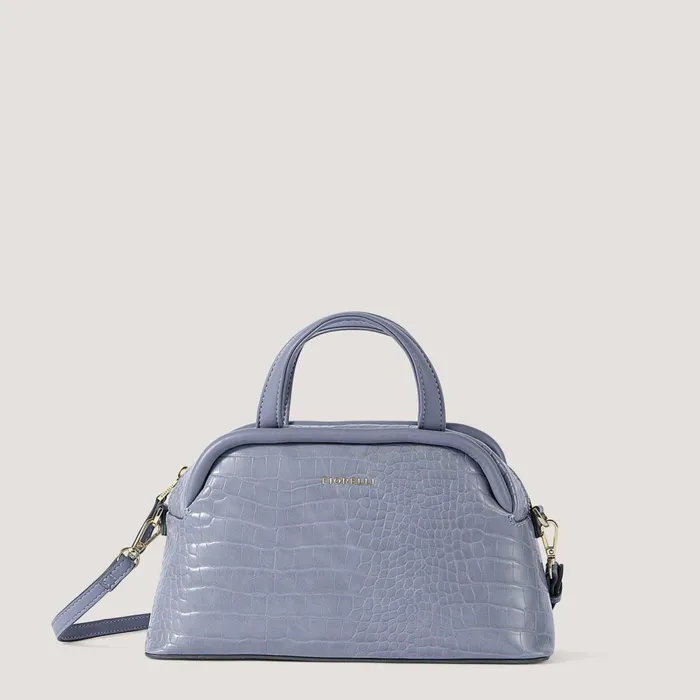 Women Stella TopHandle Crossbody Bag Steel Blue Croc Fiorelli Grab Bags