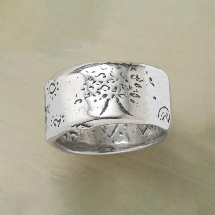 Women Sterling Silver Strength Ring Sundance Catalog Rings