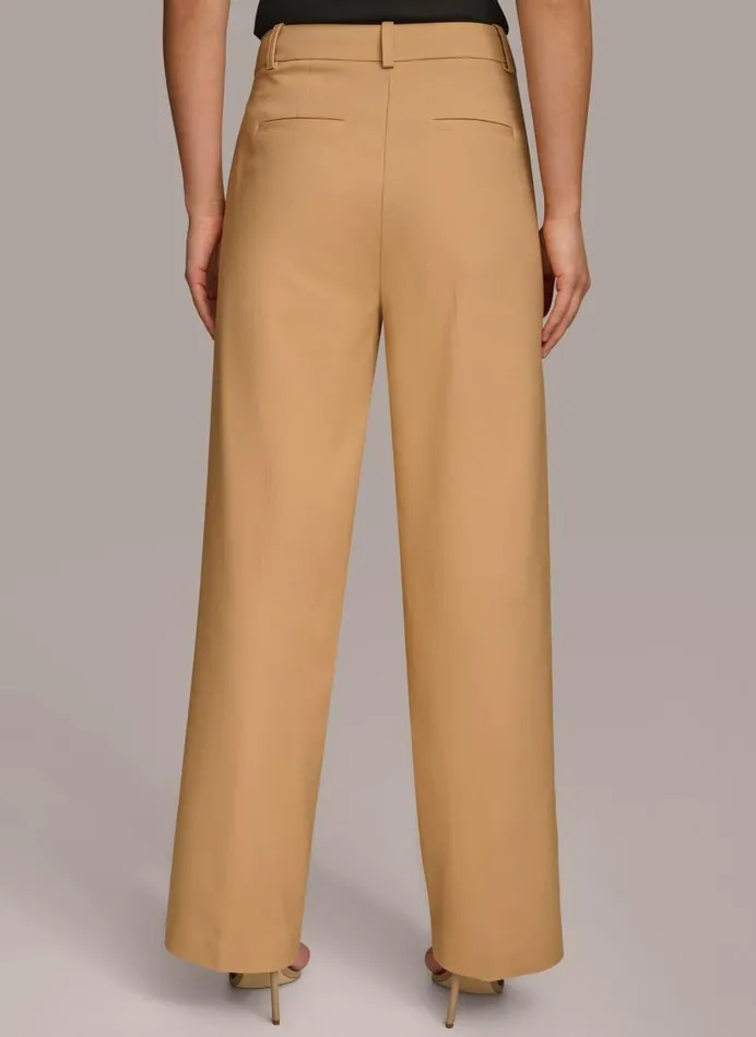 Women STRAIGHT LEG TROUSER WITH TAB WAIST DETAIL Fawn Donna Karan New York Pants