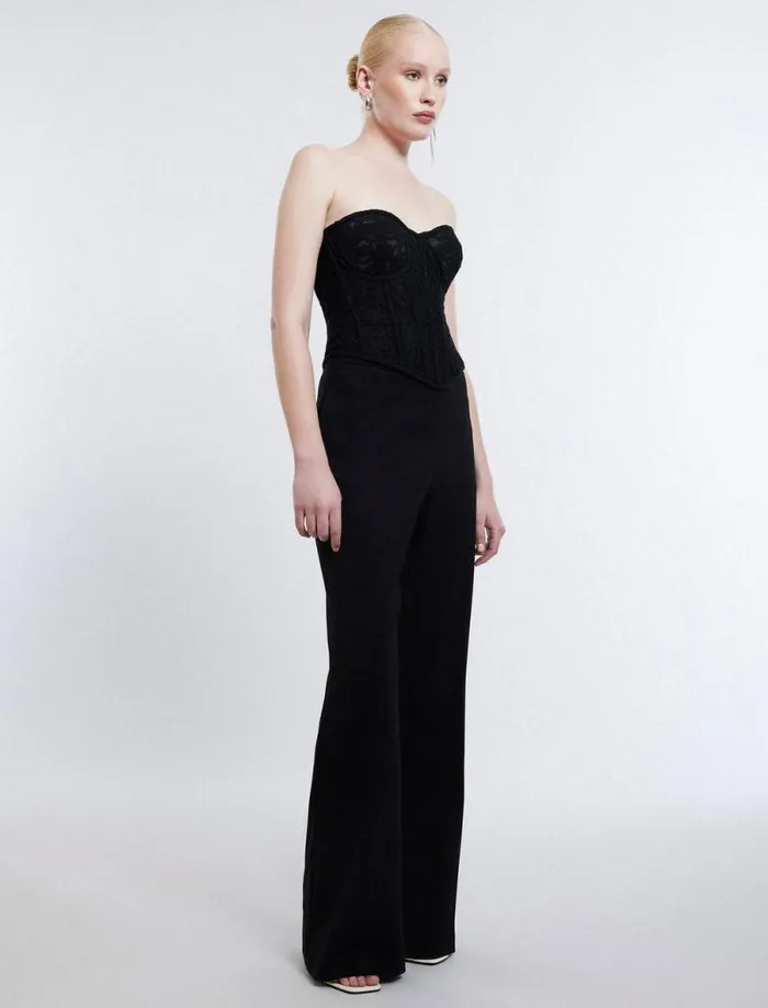 Women Strapless Bustier Top Black BCBG Tops Women Strapless Bustier Top Black BCBG Tops
