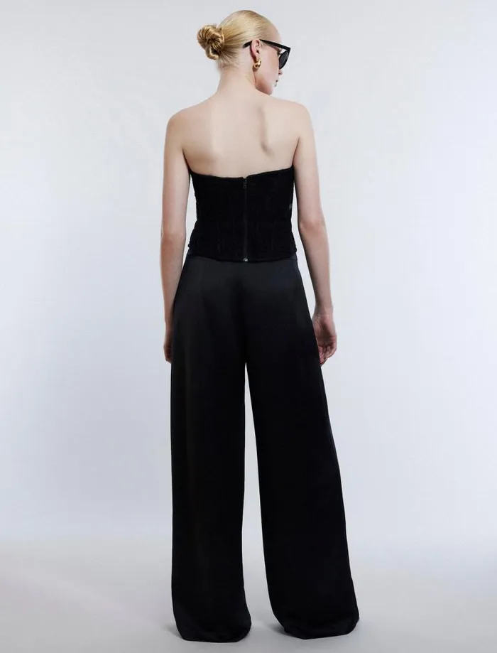 Women Strapless Bustier Top Black BCBG Tops Women Strapless Bustier Top Black BCBG Tops