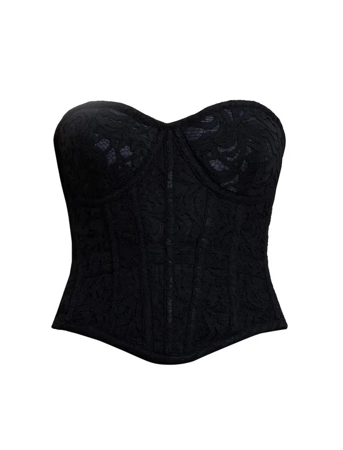 Women Strapless Bustier Top Black BCBG Tops Women Strapless Bustier Top Black BCBG Tops
