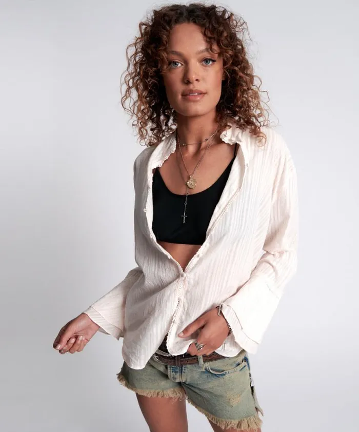 Women STRIPE FANTASIE SHIRT One Teaspoon Shirts