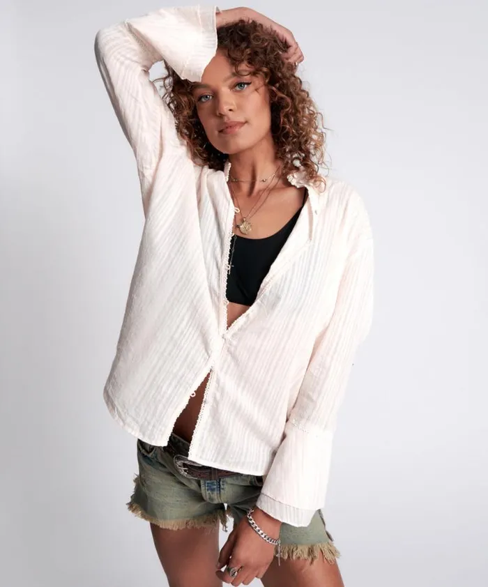 Women STRIPE FANTASIE SHIRT One Teaspoon Shirts