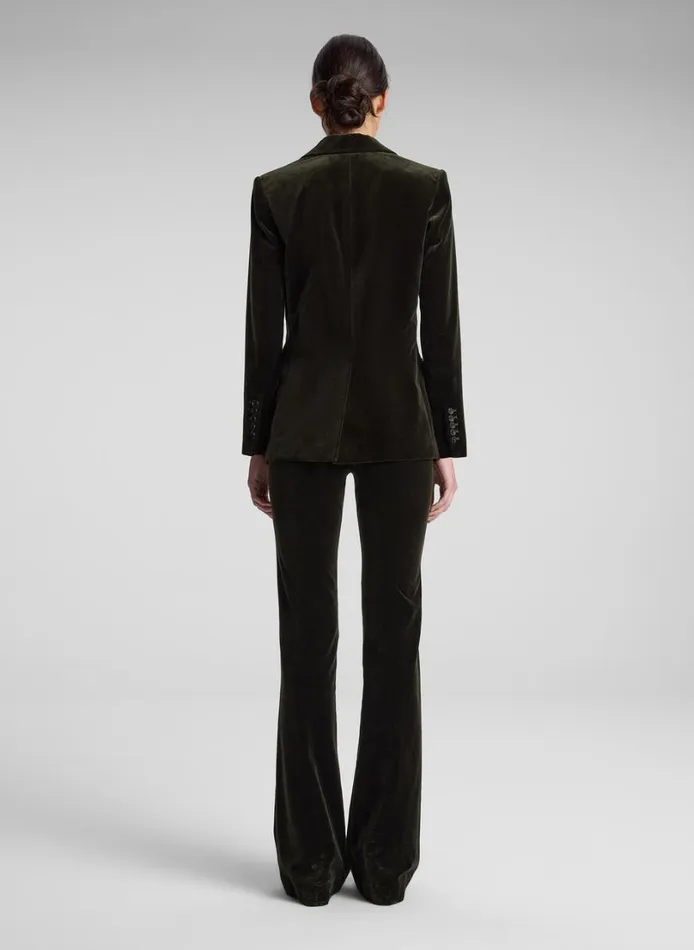 Women Suits ALC Ben Velvet Tailored Jacket Mossy