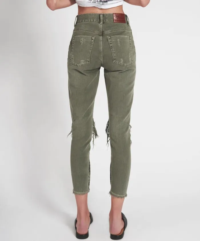 Women SUPER KHAKI HIGH WAIST FREEBIRDS SKINNY PANT One Teaspoon Bottoms Women SUPER KHAKI HIGH WAIST FREEBIRDS SKINNY PANT One Teaspoon Bottoms