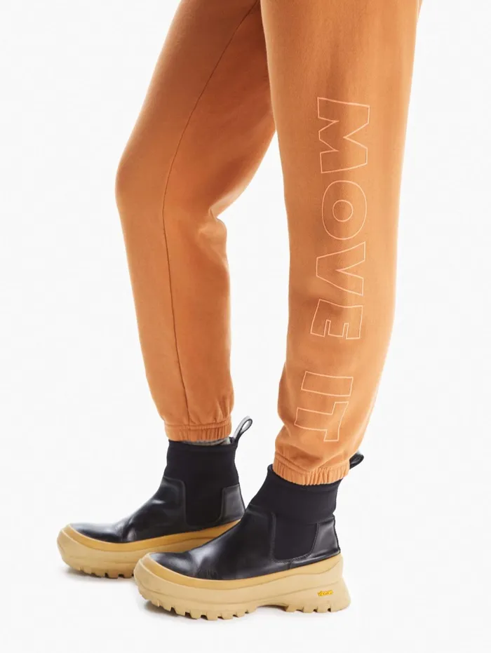 Women Sweatpants Mother Denim The Bender Ankle Lightpastel Brown