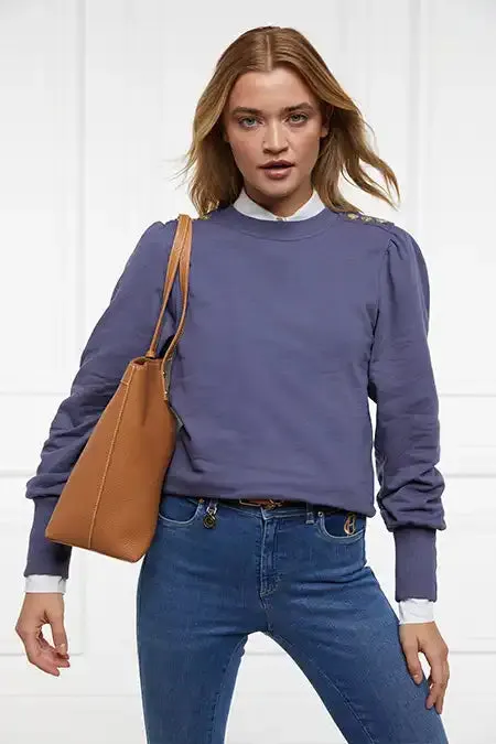 Women Sweatshirts Holland Cooper Kelso Crew Yale Blue Women Sweatshirts Holland Cooper Kelso Crew Yale Blue