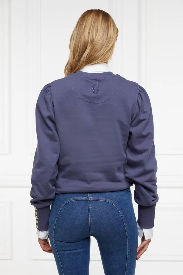 Women Sweatshirts Holland Cooper Kelso Crew Yale Blue Women Sweatshirts Holland Cooper Kelso Crew Yale Blue