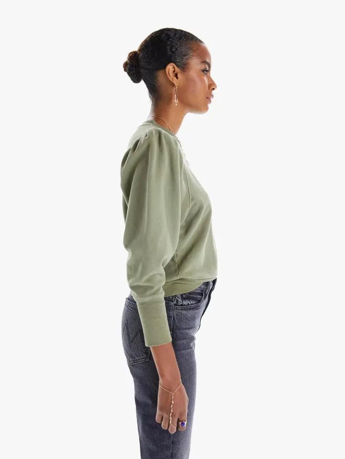 Women Sweatshirts Mother Denim The Curve Ball Medium Green