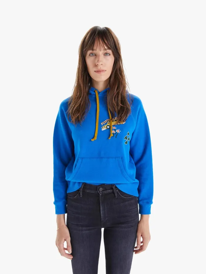 Women Sweatshirts Mother Denim The Square Hoodie Lightpastel Blue