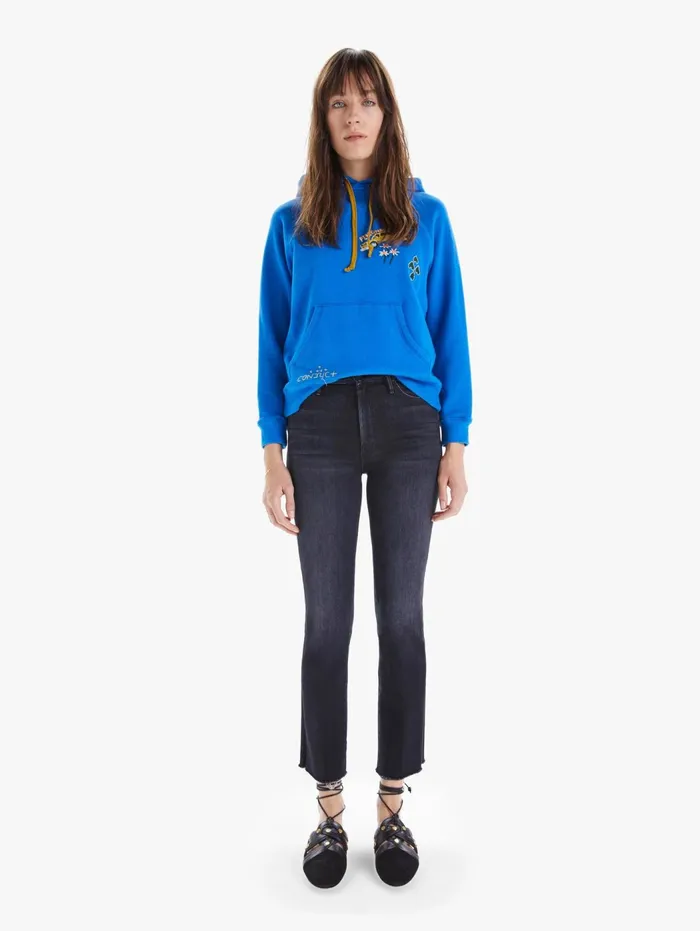 Women Sweatshirts Mother Denim The Square Hoodie Lightpastel Blue