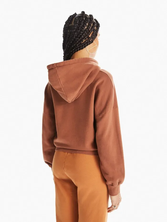 Women Sweatshirts Mother Denim The Whip It Hoodie Medium Brown