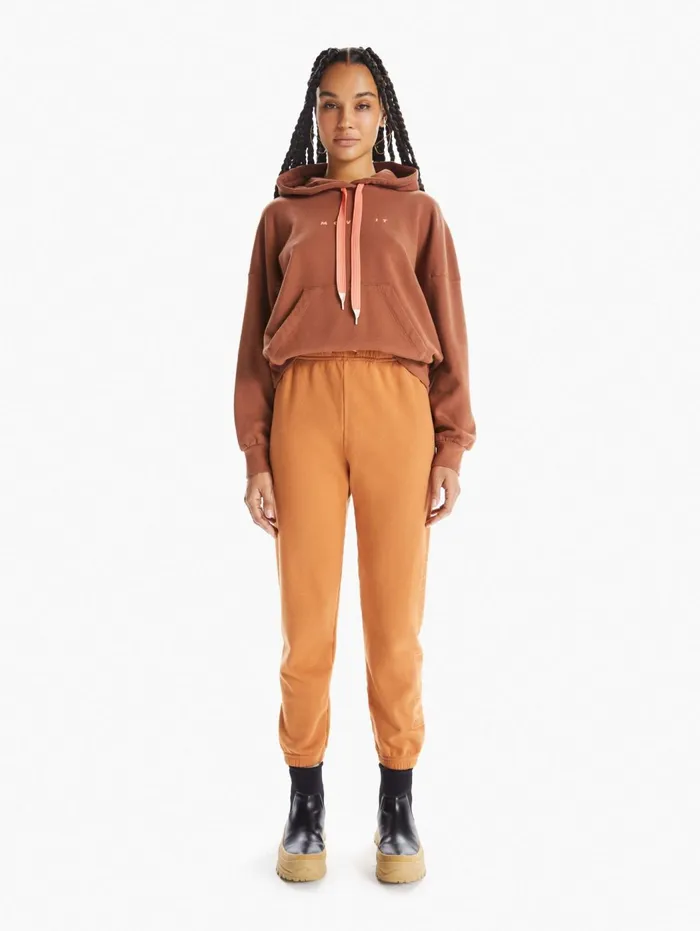 Women Sweatshirts Mother Denim The Whip It Hoodie Medium Brown