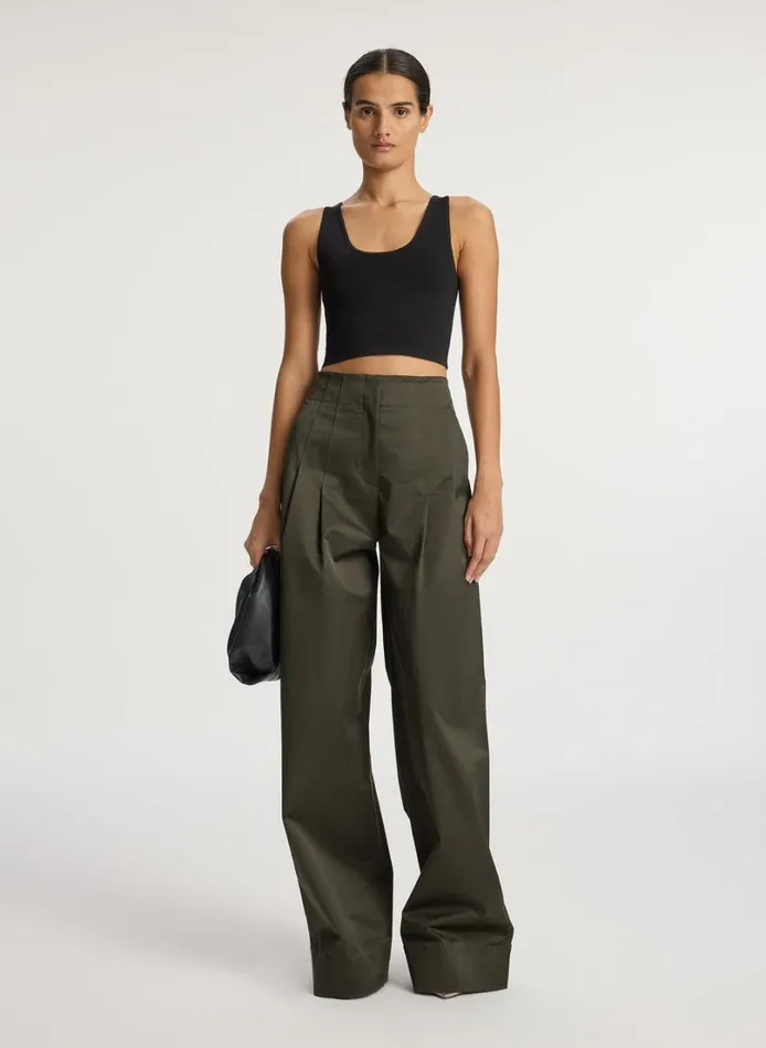 Women Tees and Tanks ALC Cleo Compact Knit Top Black