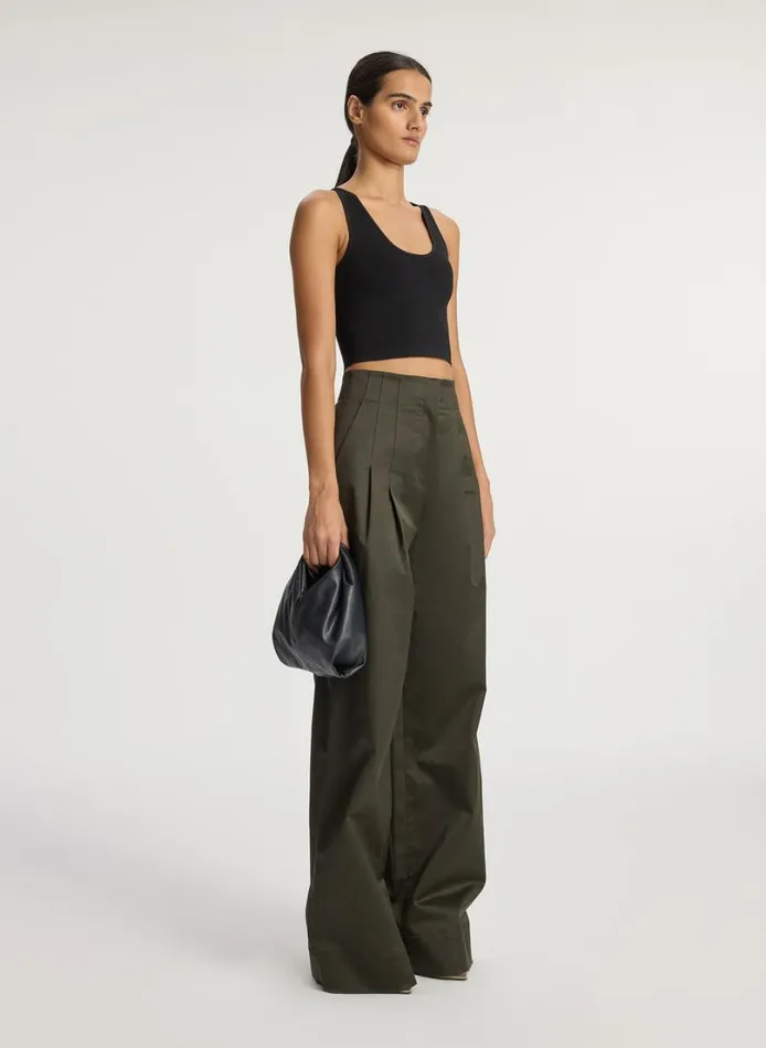 Women Tees and Tanks ALC Cleo Compact Knit Top Black