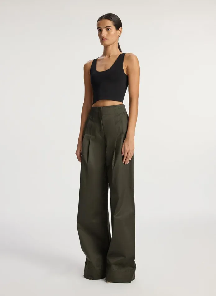 Women Tees and Tanks ALC Cleo Compact Knit Top Black