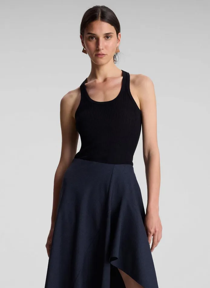 Women Tees and Tanks ALC Iris Fine Cotton Knit Tank Black