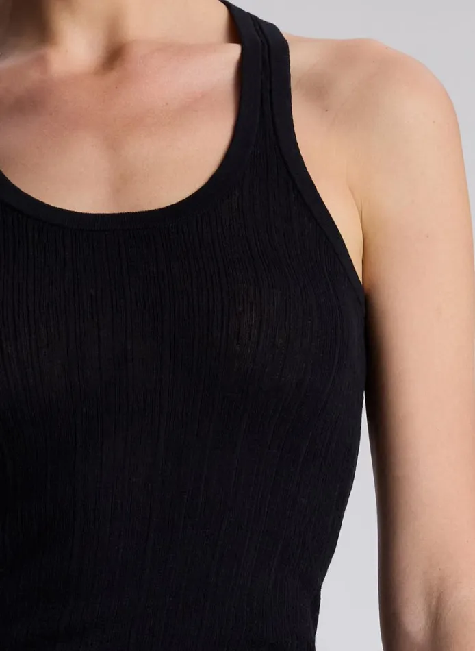 Women Tees and Tanks ALC Iris Fine Cotton Knit Tank Black