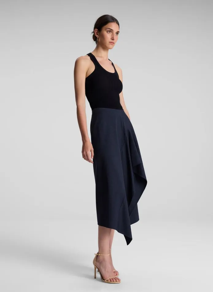 Women Tees and Tanks ALC Iris Fine Cotton Knit Tank Black