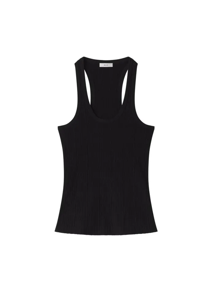 Women Tees and Tanks ALC Iris Fine Cotton Knit Tank Black