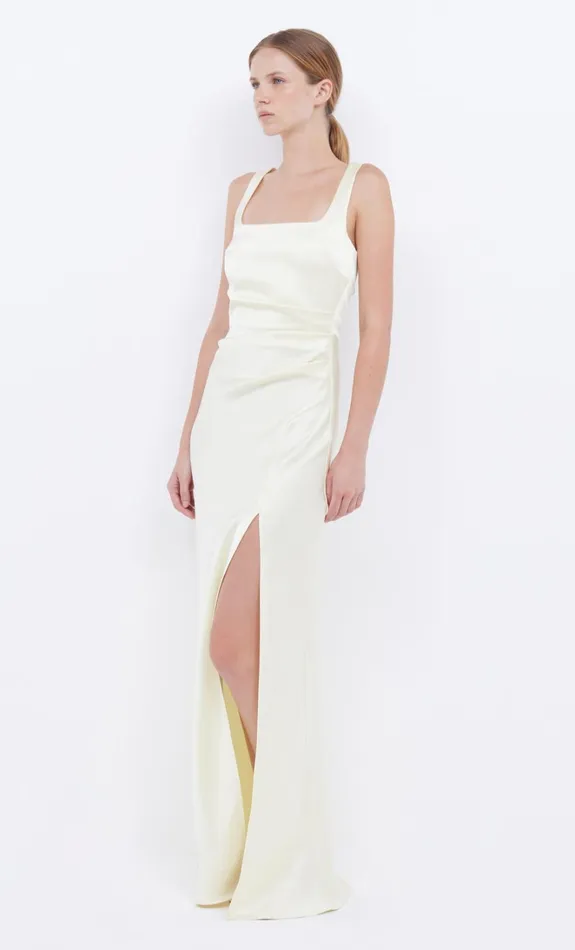 Women THE DREAMER SQUARE NECK DRESS 8211 ICE YELLOW Bec Bridge Prom Dresses