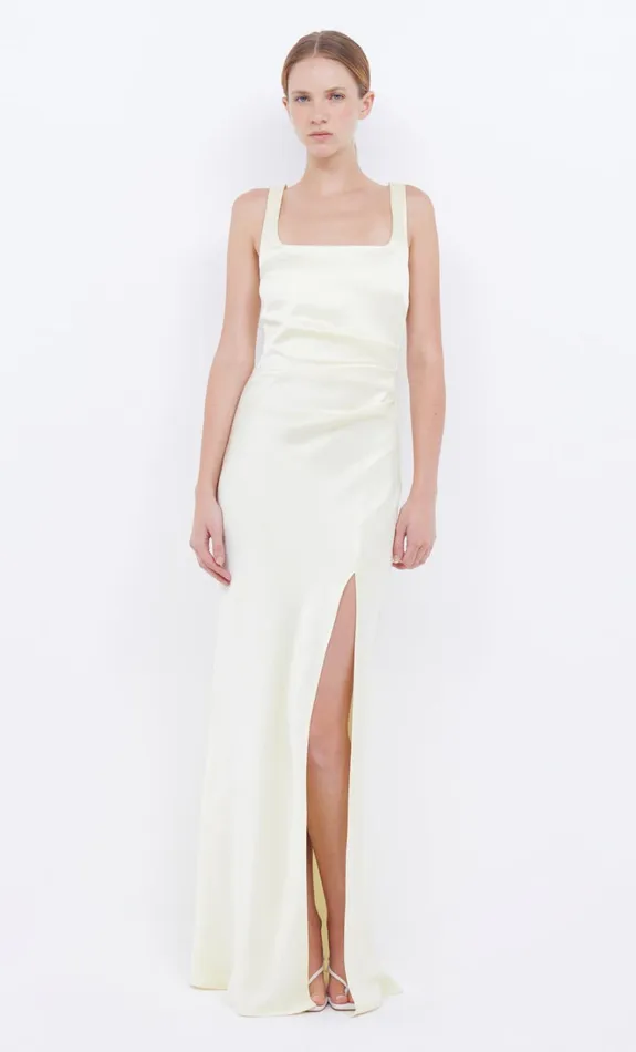 Women THE DREAMER SQUARE NECK DRESS 8211 ICE YELLOW Bec Bridge Wedding Guest