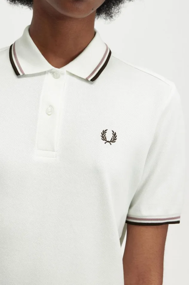 Women The ShirtG3600 Snow Whitedark Pinkburnt Tobacco Fred Perry The Fred Perry Shirt