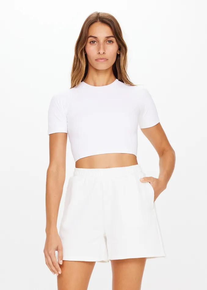 Women THE UPSIDE TOPSPIN KIM CROP TEE Pickleball