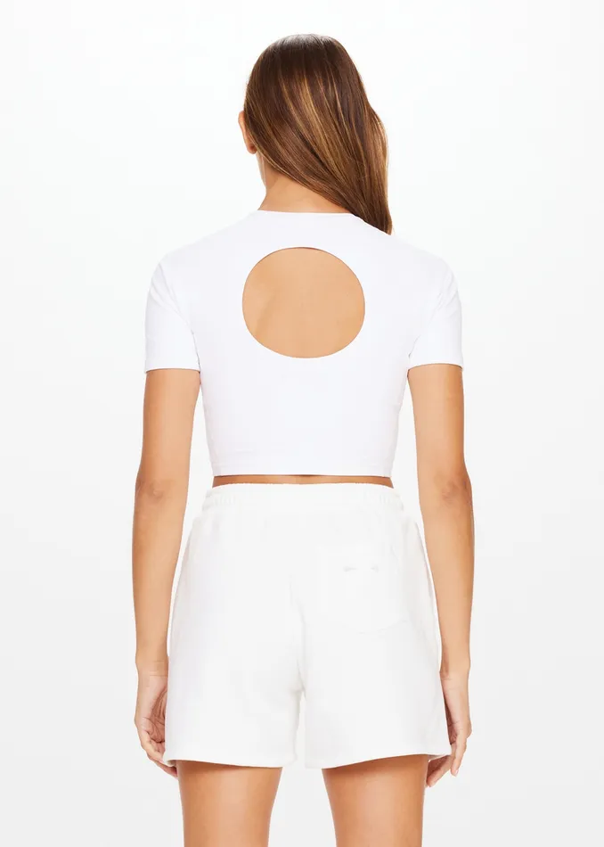 Women THE UPSIDE TOPSPIN KIM CROP TEE Pickleball