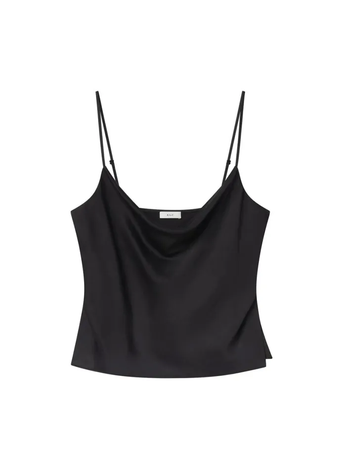 Women Tops ALC Amber Satin Camisole Top Black